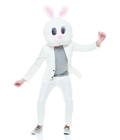 Man In Bunny Costume Dancing Stock Photo - Download Image Now - 20-29 Years, 25-29 Years, Adult ...