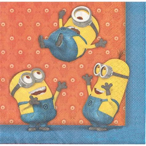 MINIONS LARGE PAPER NAPKINS PACK OF 16 Peci Australia Pty Ltd