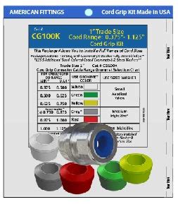 Specgrade Industrial Cord Grip Connectors American Fittings