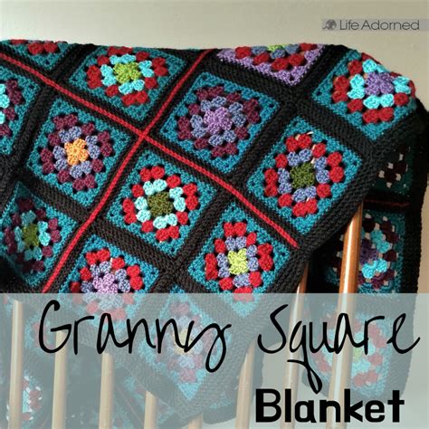 Classic Crochet Pattern The Granny Square Blanket · Life Adorned