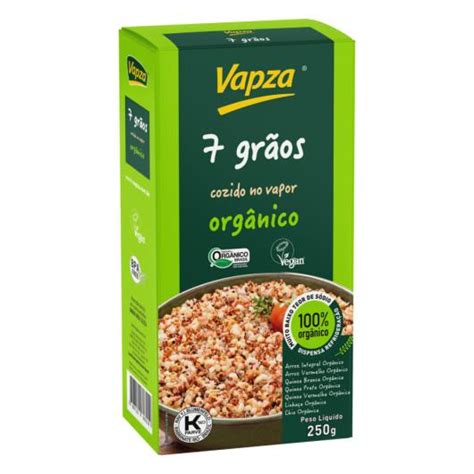 Arroz Org Nico Gr Os Cozido No Vapor Vapza Caixa G Sonda