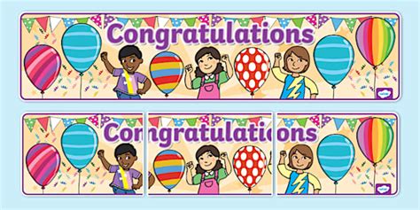 Congratulations Display Banner Teacher Made Twinkl