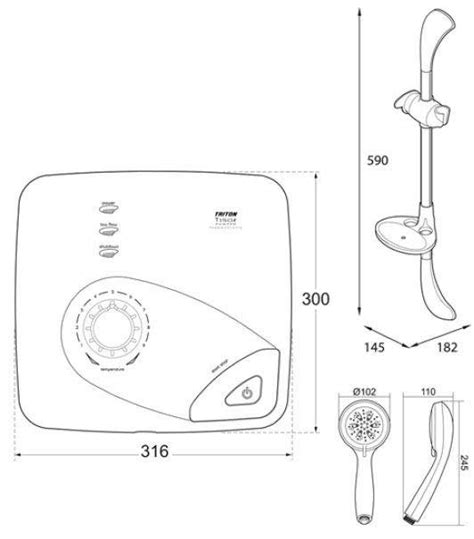 Shop Triton T150z 8 5kw Pumped Electric Shower Victorian Plumbing