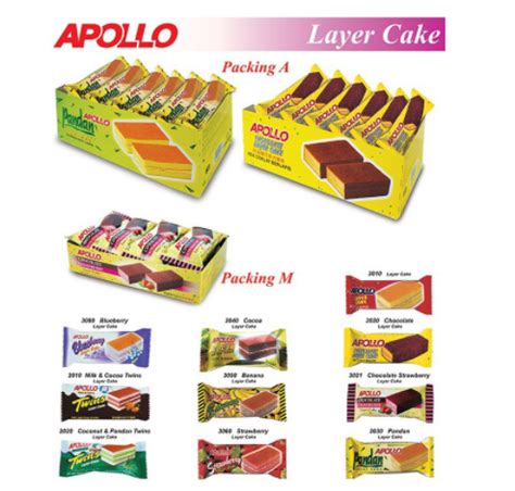 Apollo Layer Cakes Assorted 24pcs Lazada