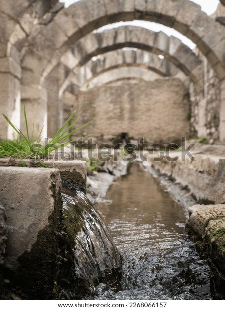 Fountain Ancient Agora Ruins Arches Perspective Stock Photo 2268066157 ...