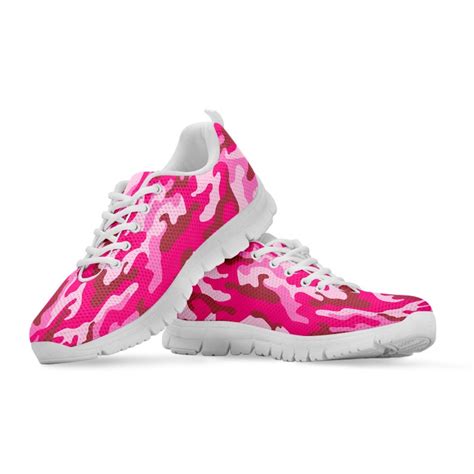 Pink Camo Camouflage Sneakers Running Shoes Training Shoes Etsy