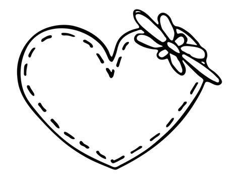 Simple Hand Drawn Heart Illustration Isolated On A White Background Cute Valentines Day Heart