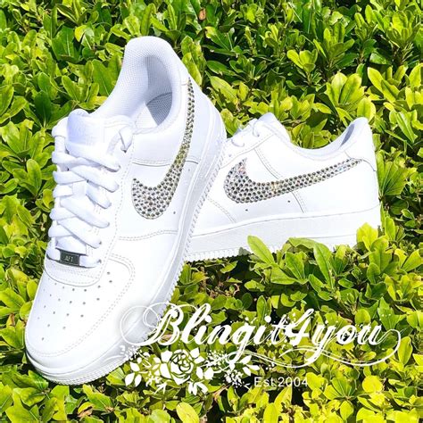 Swarovski Crystal Nike Air Force One Low Top Women S Bling Diamond