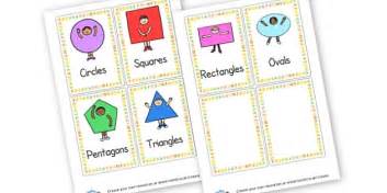 Shape Word Cards Creat De Profesori