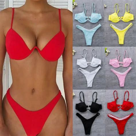 Conjunto De Bikini Brasile O Sin Relleno Para Mujer Ba Ador Sexy De