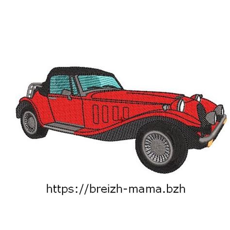 Motif Broderie Voiture Panther Kallista Breizh Mama