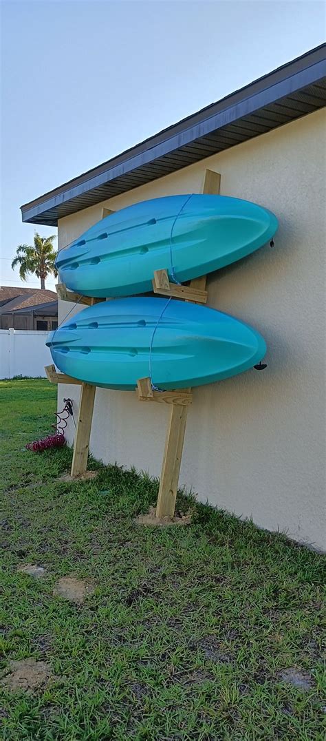 Outside kayak storage rack | Backyard buildings, Kayak storage rack ...