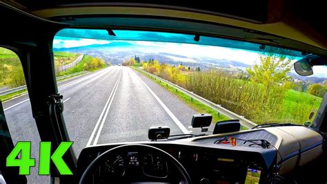 Pov Truck Driving Mercedes Actros To Road Num Czech Republic Youtube