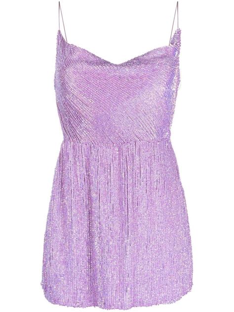 Retrof Te Jill Sequin Embellished Minidress In Purple Lyst