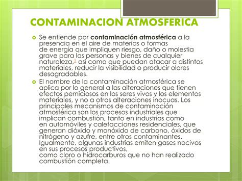 contaminación atmosferica PPT