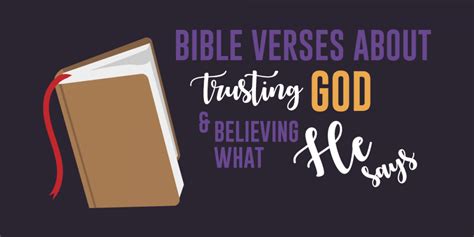 Bible Verses About Trusting God and Believing What He Says