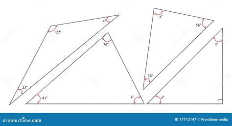 Angles Sum of a Triangle stock vector. Illustration of math - 17712147