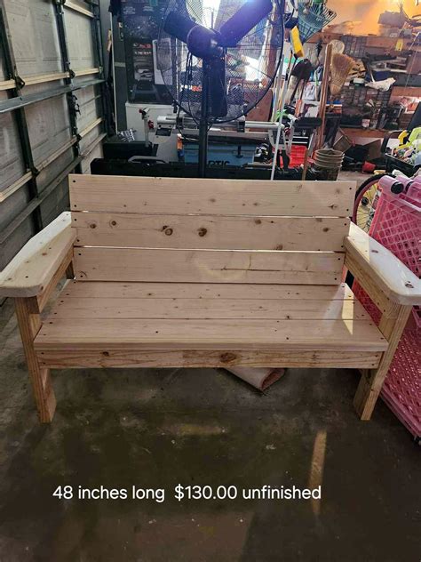 (2) Wooden Farm style benches . Just Built - Outdoor Chairs, Benches