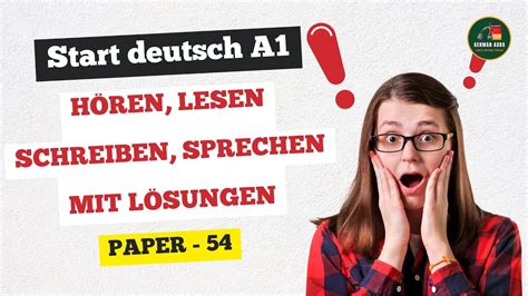 Start Deutsch A Exam Paper H Ren Lesen Schreiben