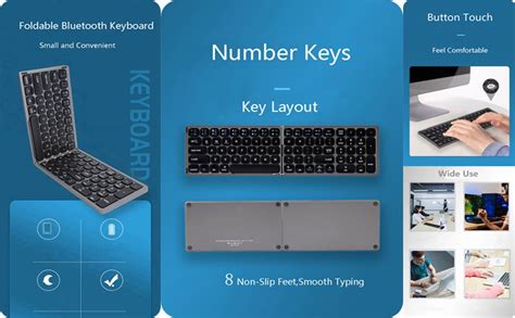Opvouwbaar Bluetooth Toetsenbord Draagbaar Bluetooth Toetsenbord Met
