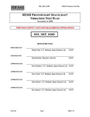 Fillable Online Hesperia Gsfc Nasa Hessi Protoflight S Vibration Test