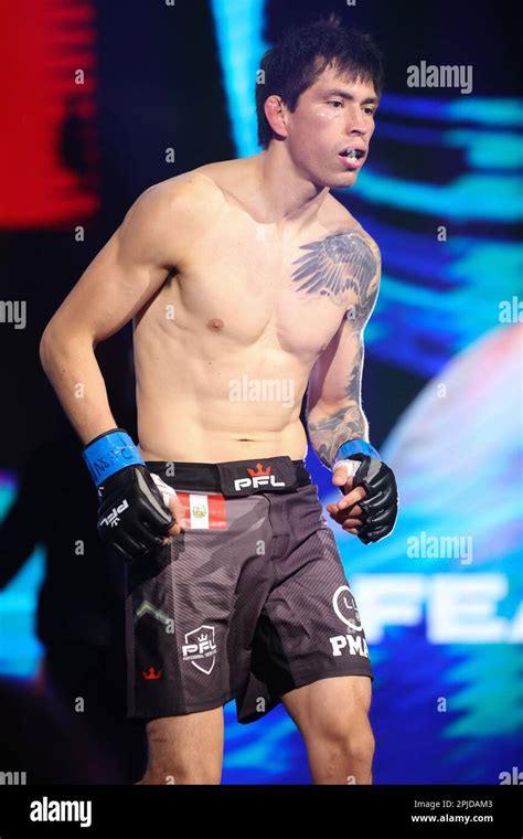 Las Vegas Nv Usa 1st Apr 2023 Featherweight Jesus Pinedo Enters