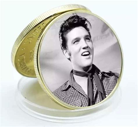 New X13 Elvis Presley Gold Plated Commemorative Coins The King Of Rock And Roll Ebay