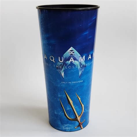 Cinemark Aquaman Lost Kingdom 230oz Tin Popcorn Bucket Tumbler Cup New