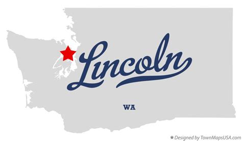 Map of Lincoln, WA, Washington