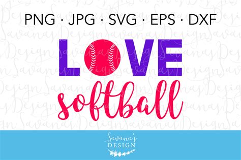 Love Softball Svg Cut File Masterbundles