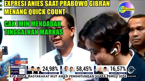 Expresi Anies Saat Prabowo Gibran Menang Quick Count Cak Imin