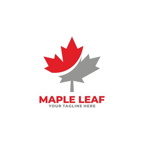 Maple leaf logo design vector 12617081 Vector Art at Vecteezy