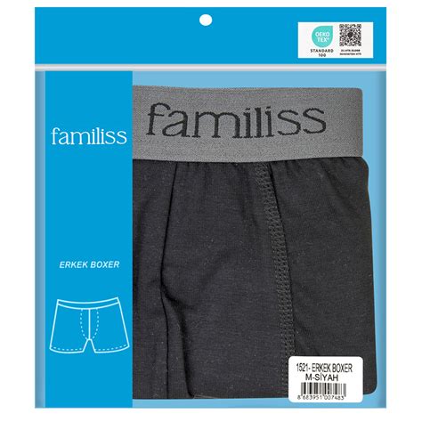 Familiss Erkek Boxer L Siyah Migros