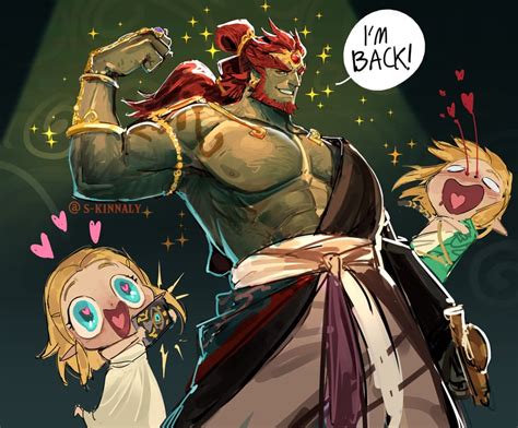 Link Princess Zelda Ganondorf And Rehydrated Ganondorf The Legend Of Zelda And 1 More Drawn