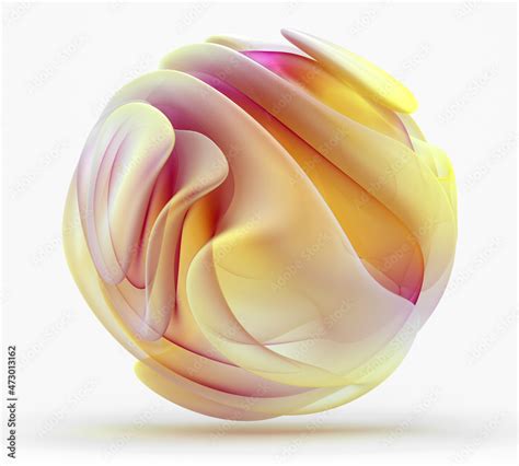 Stock Illustrationen 3d Render Of Abstract Art 3d Ball Or Sphere In