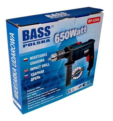 Bass Polska Wiertarka Udarowa W Mm Elektronarz Dzia