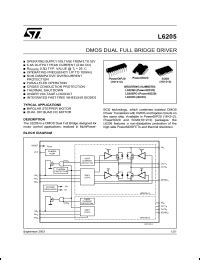 SGS Thomson Microelectronics L6205 Series Datasheets L6205PD L6205