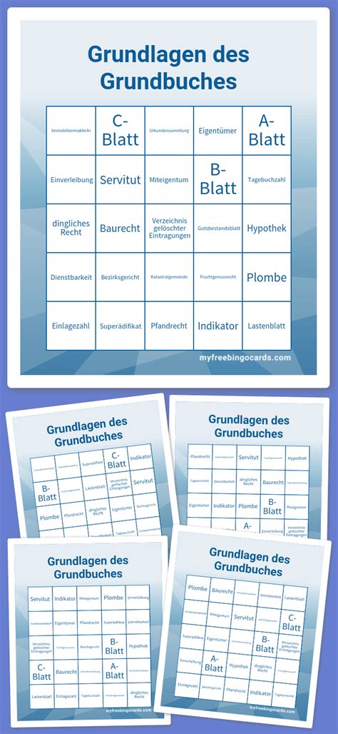 Virtual Grundlagen Des Grundbuches Bingo