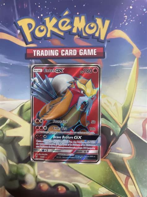 Carte Pok Mon Entei Gx Full Art L Gendes Brillantes Fr Neuf