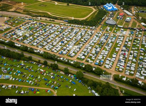 An Aerial View Of Silverstone Woodlands Campsite On The Edge Of