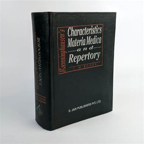 Boenninghausens Characteristics Materia Medica Repertory With Word