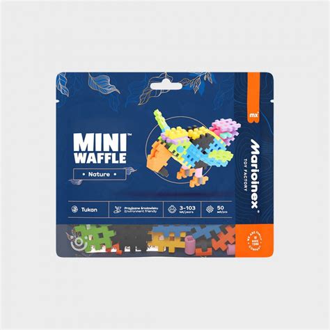 Marioinex Klocki Mini Waffle Nature Tukan 50 elementów Marioinex