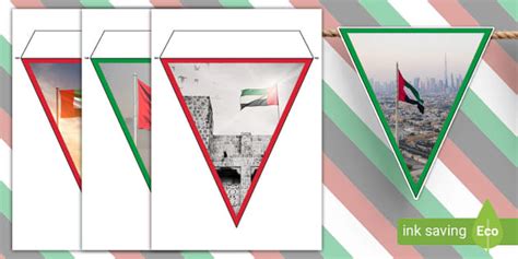 Uae Flag Display Bunting Hecho Por Educadores Twinkl