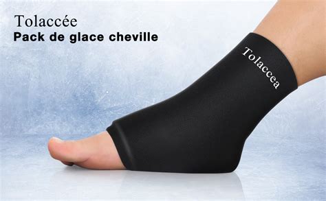 Poche de glace cheville Chevillère pour blessure à la tendinite d