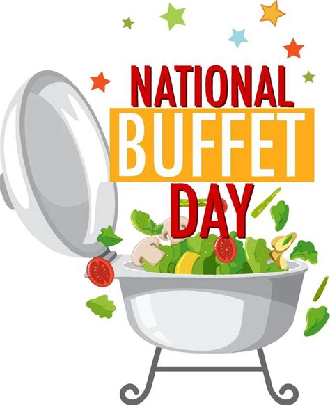 National Buffet Day Text Banner Design 14291304 Vector Art at Vecteezy