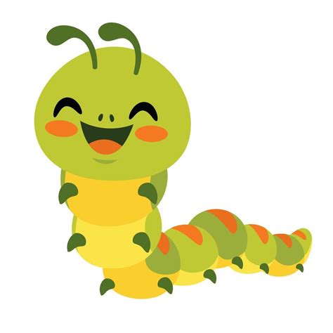 Cartoon Illustration Of A Caterpillar 13537034 Vector Art at Vecteezy