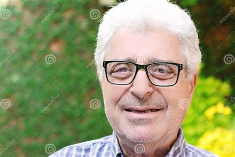 An Old Man Sitting Outside Stock Image Image Of Grandfather Male