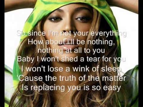 Irreplaceable Lyrics Beyonce YouTube