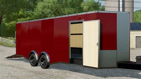 2022 24ft Enclosed Trailer V10 Fs22 Mod Farming Simulator 22 Mod