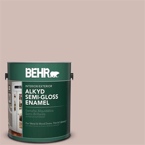 BEHR 1 Gal N150 2 Smokey Pink Semi Gloss Enamel Alkyd Interior